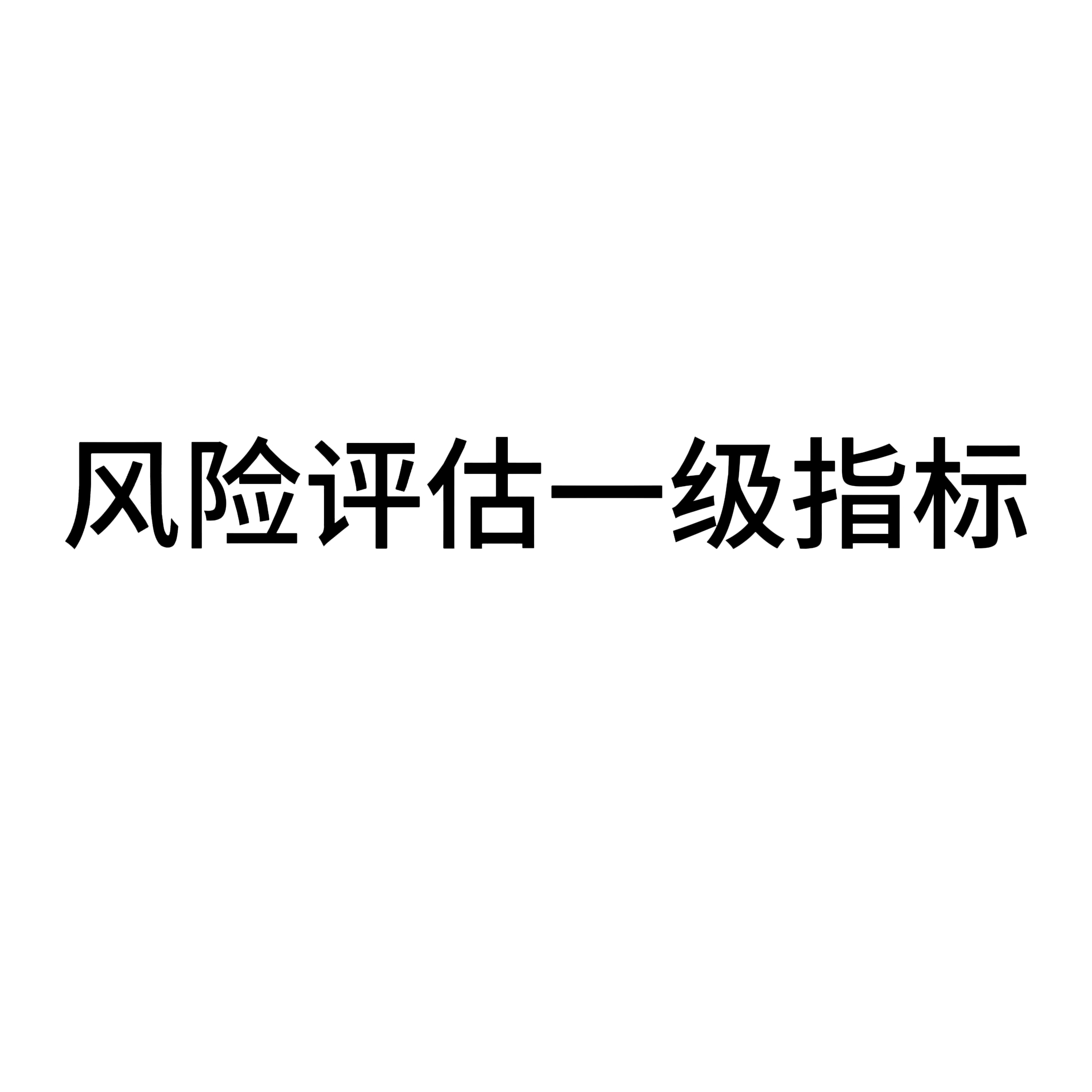 风险评估一级指标